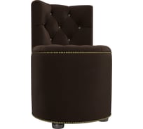 Пуф Лига диванов Саваж микровельвет коричневый 29298