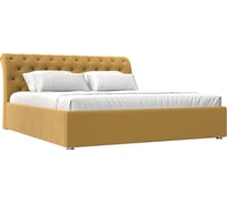 Интерьерная кровать Лига диванов Сицилия 160 микровельвет желтый 120142