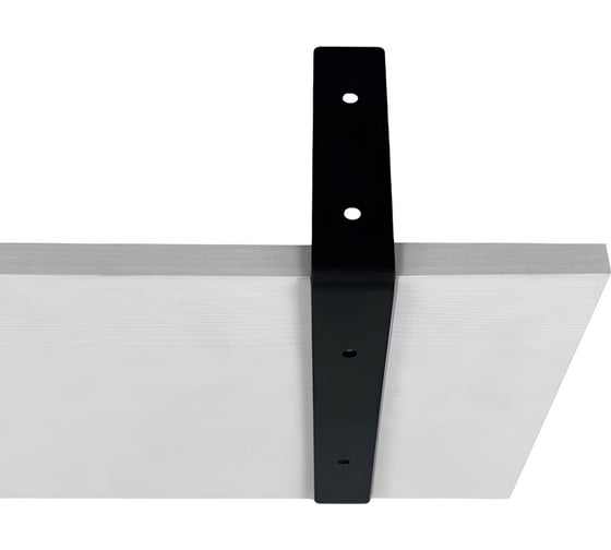 Полка ЭЛИМЕТ Премиум 60x20 см белая с кронштейнами 200x120x30 черного цвета БП-00003552