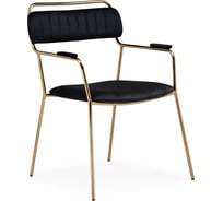 Стул на металлокаркасе Woodville Aspen black / gold 15652