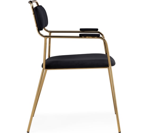 Стул на металлокаркасе Woodville Aspen black / gold 15652