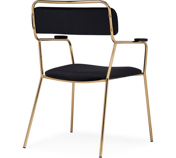 Стул на металлокаркасе Woodville Aspen black / gold 15652