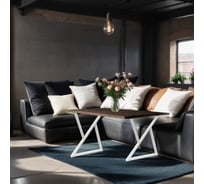 Опора стола часы ЭЛИМЕТ 710x550, белая, 2шт, БП-00003521