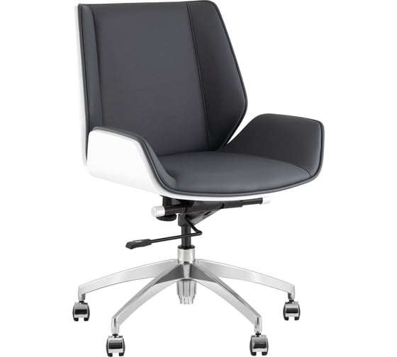Кресло офисное Стул Груп TopChairs Crown SN, серо-голубой, белый A312-A 8386-16 white back
