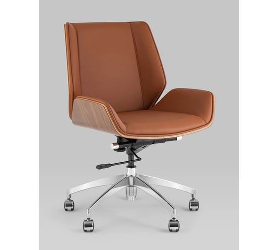 Кресло офисное Стул Груп TopChairs Crown SN, коричневый A312-A 8383-14 walnut back