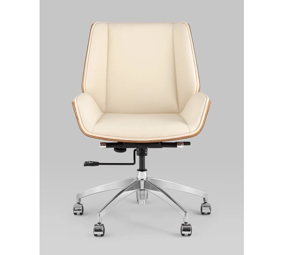 Кресло офисное Стул Груп TopChairs Crown SN, бежевый A312-A 8383-1 walnut back