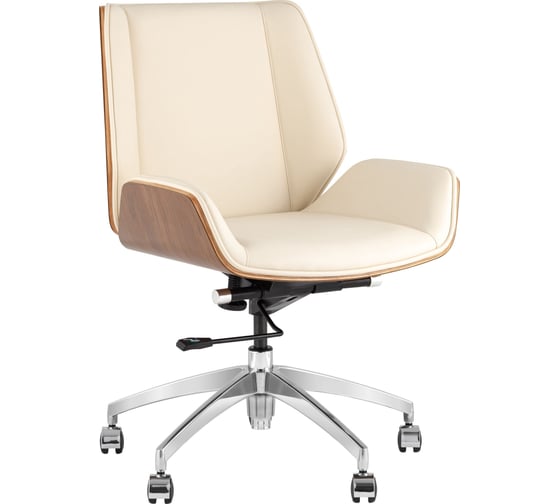 Кресло офисное Стул Груп TopChairs Crown SN, бежевый A312-A 8383-1 walnut back