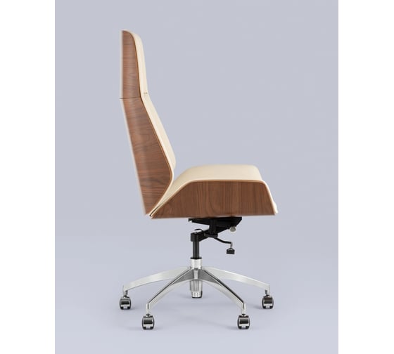 Кресло руководителя Стул Груп TopChairs Crown SN, бежевый A312 8383-1 walnut back