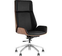 Кресло руководителя Стул Груп TopChairs Crown SN, черный A312 8383-29 walnut back