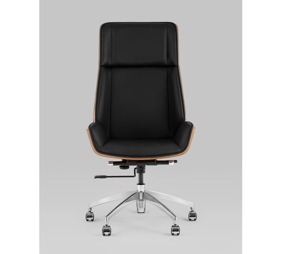 Кресло руководителя Стул Груп TopChairs Crown SN, черный A312 8383-29 walnut back