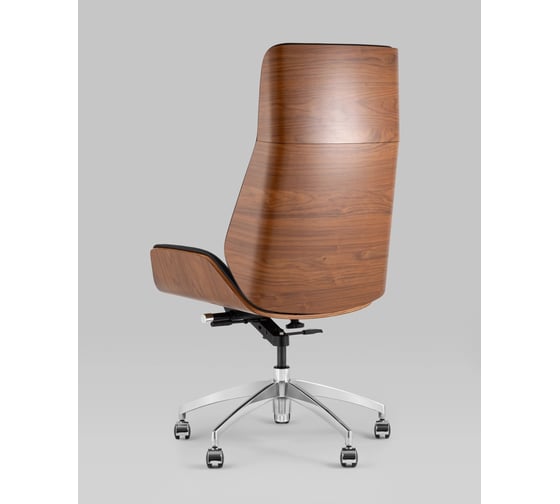 Кресло руководителя Стул Груп TopChairs Crown SN, черный A312 8383-29 walnut back