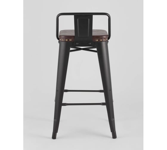 Стул полубарный Стул Груп TOLIX SOFT черный матовый LF626A MATTE BLACK 3474+PU7005