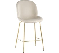 Стул полубарный Стул Груп Турин со спинкой, велюр, бежевый, золотые ножки 8329A VELVET BEIGE