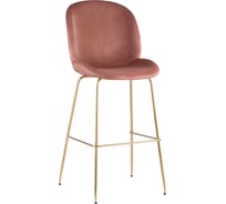 Стул барный Стул Груп Турин со спинкой бархат пудровый золотые ножки 8329C PINK