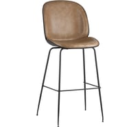 Стул барный Стул Груп Турин со спинкой бежевая экокожа черные ножки 9329C BEIGE