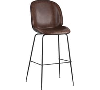 Стул барный Стул Груп Турин со спинкой коричневая экокожа черные ножки 9329C BROWN