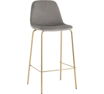 Стул барный Стул Груп Валенсия SN велюр серый золотые ножки OS-001B HLR-18 gl