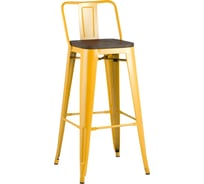 Стул барный Стул Груп TOLIX со спинкой желтый глянцевый + темное дерево YD-H765E-W LG-06