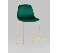 Стул полубарный Стул Груп Валенсия SN велюр зеленый золотые ножки OS-001CB HLR-56 gl