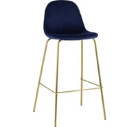 Стул барный Стул Груп Валенсия велюр синий NEW, золотые ножки BC-91003B blue HLR-64