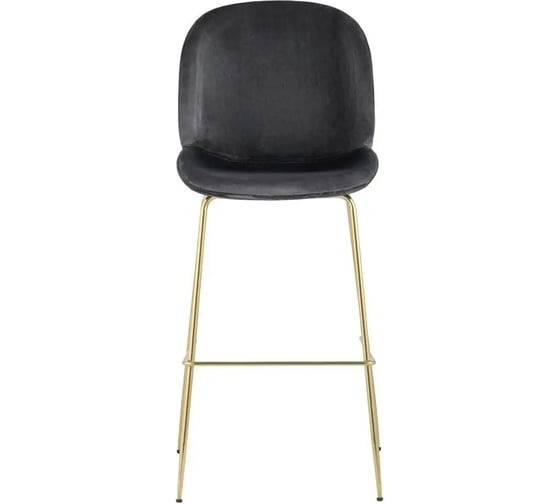 Стул барный Стул Груп Турин со спинкой, велюр серый, золотые ножки 8329C VELVET GREY