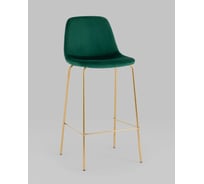 Барный стул Стул Груп Валенсия SN велюр, зеленый, золотые ножки OS-001B HLR-56 gl