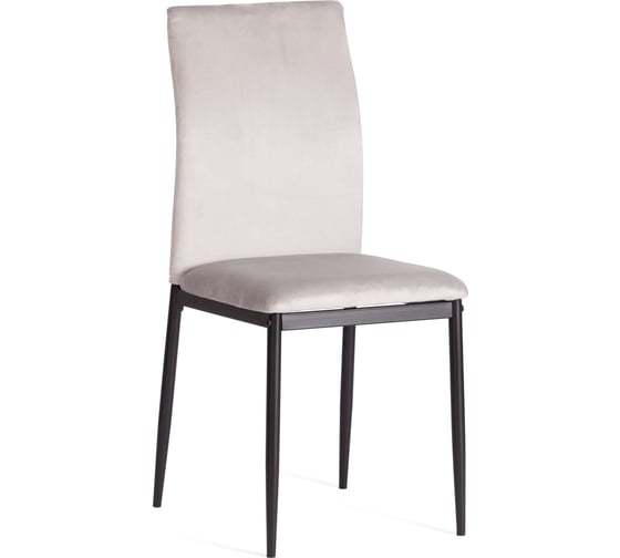 Комплект стульев 4 шт. CAPRI металл вельвет 49.5x41x93.5 см Light grey (светло-серый) HLR14 / черный Tetchair 20552 1