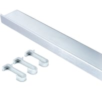 Полка-рейлинг Damiano Latini Horizon 600 мм, с 3 крючками, темный чугун HORIZON/G-600