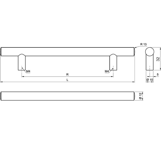 Ручка Fit 512/592 матовый никель 05.188.512 MN