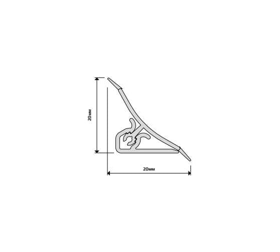 Плинтус для столешниц Termoplast 120-1226Р 20x20x3.0 м, Мрамор бежевый, ф-ра 1514/156 3G 120Р-1226
