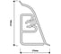 Плинтус для столешницы Termoplast 850-1269Р АР850 Аламбра, 37х24x4200, ф-ра 1237/078 850Р-1269-4,2 2