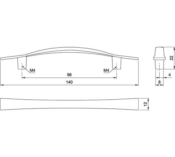 Ручка Amix UN 0606/96 А002-96/S/L459-96 SN