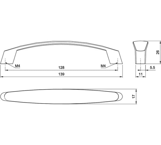 Ручка Amix UN 1708/128 А005-128/МC