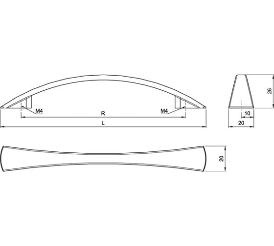 Ручка Amix UN 9004/96 А024-96 CP/CROME