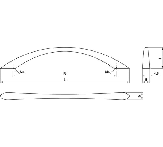 Ручка Amix UP 8204/96 L 103-96 А020-96/C