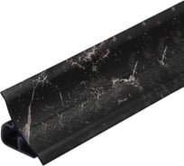 Плинтус для столешницы Termoplast 120-1371P 20x20x3000 мм, Мрамор марквина черный, ф-ра 901 076 120Р-1371