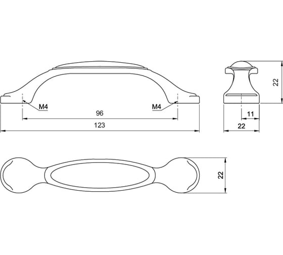 Ручка Amix UР 014-96 АЕ/ С-133 крем/роза UР014-96 С-133