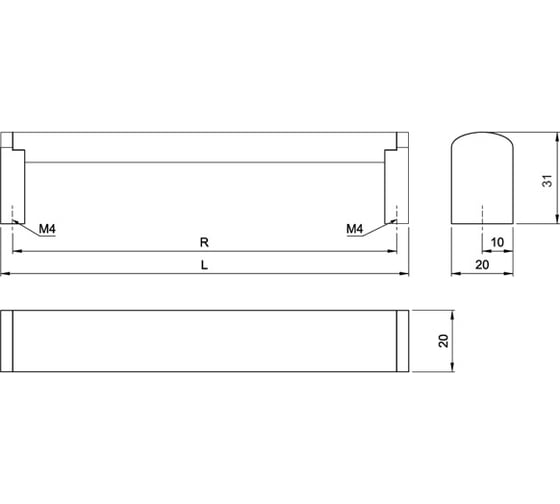 Ручка Amix сталь A120-512/BSN