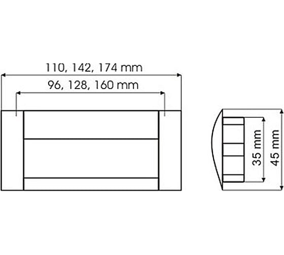 Ручка Amix UA08-128 алюминий/матовый хром L721-128/MC CUPS