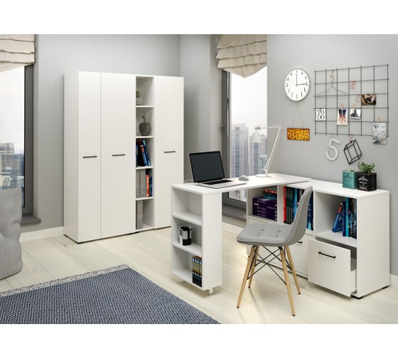 Шкаф закрытый ООО Комус IN Homeoffice 644x416x1746 белый 1232563