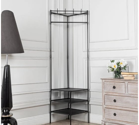 Напольная вешалка для одежды HELEX Home, чёрная W-31 1