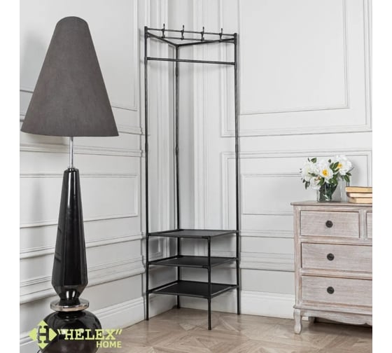 Напольная вешалка для одежды HELEX Home, чёрная W-31