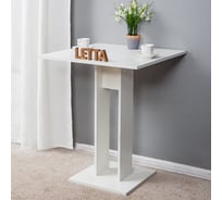 Стол обеденный Letta Мальта Лайт белое тиснение, 650x760x650 L135577