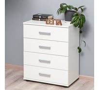 Комод Letta Neo 4 ящика, белое тиснение, 570x755x352 L4030