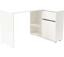 Компьютерный стол Мэдди с ящиками Woodville белое тиснение 553742