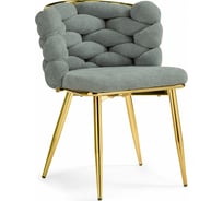 Стул на металлокаркасе Woodville Rendi light gray / gold 15759