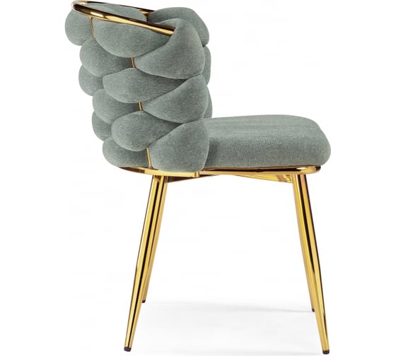 Стул на металлокаркасе Woodville Rendi light gray / gold 15759