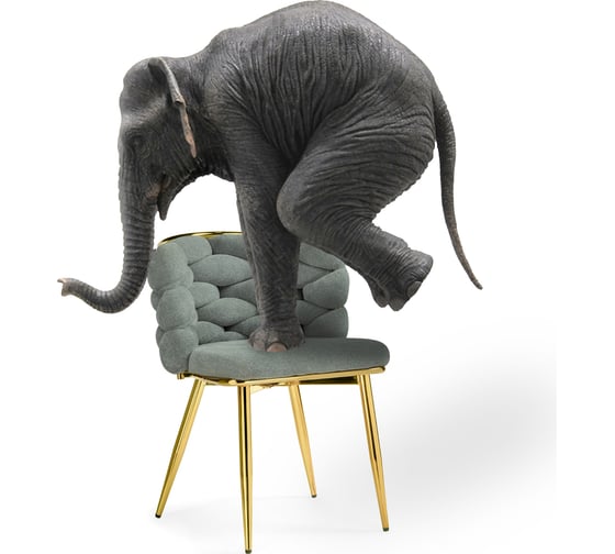 Стул на металлокаркасе Woodville Rendi light gray / gold 15759