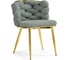 Стул на металлокаркасе Woodville Rendi light gray / gold 15759 2