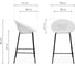 Барный стул Woodville Zeta white/black 15701 3